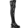 Clearance Demonia Cult Bratty-304 Black Stretch Vegan Leather