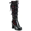 Best Sale Demonia Cult Crypto-106 Black-Red Vegan Leather
