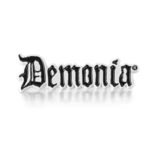 Hot Demonia Cult Demonia Logo Enamel Pin Black