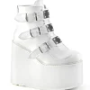 Cheap Demonia Cult Swing-105 White Vegan Leather